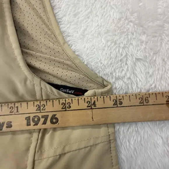 Scottevest Vest Mens XL The 101 Tec Pockets Beige Lightweight Hiking Travel - Picture 8 of 16
